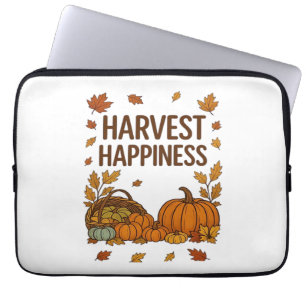 Housse Pour Ordinateur Portable Bonne récolte - Citrouille d'automne et feuilles d