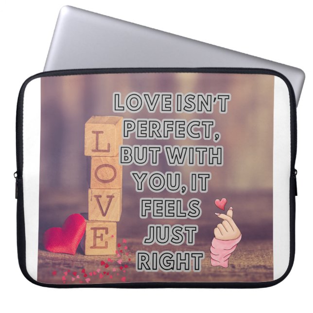 Housse Pour Ordinateur Portable Bonne Saint Valentin ! (Devant)