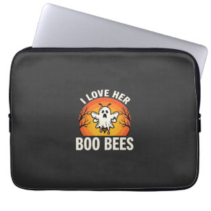 Housse Pour Ordinateur Portable Boo Bees Halloween Ghost Bee Funny Design_1