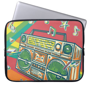 Housse Pour Ordinateur Portable Boom Box Funky Conception colorée