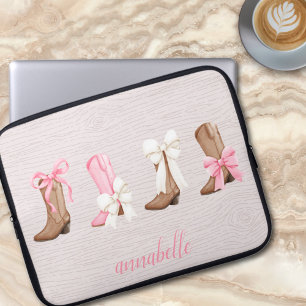 Housse Pour Ordinateur Portable Bottes de cowgirl Cute Coquette Personnalisées