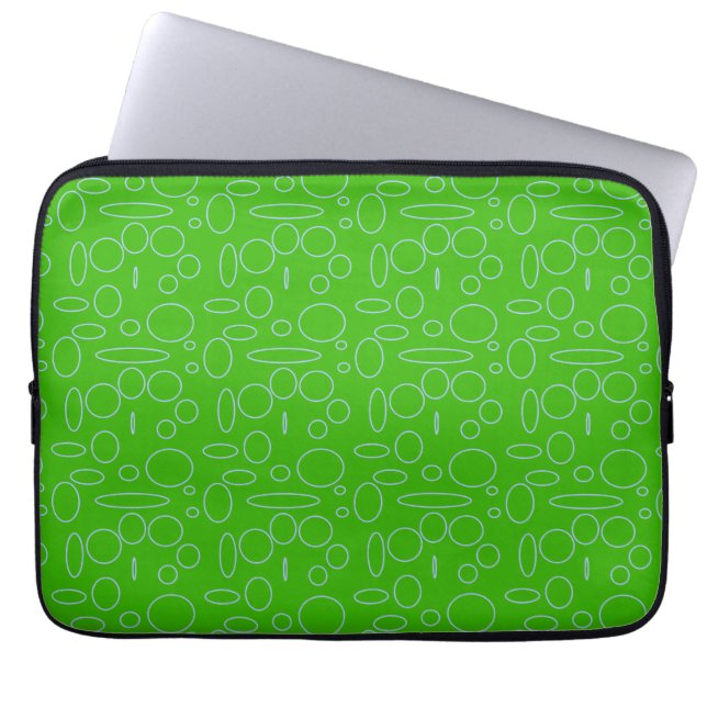 Housse Pour Ordinateur Portable Boucles vertes (Devant)