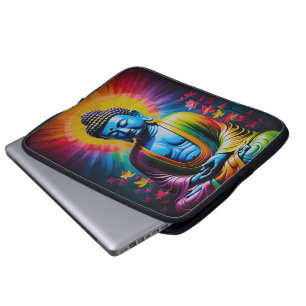 Housse Pour Ordinateur Portable Bouddha Rayons sacrés de la paix