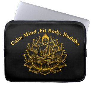 Housse Pour Ordinateur Portable Bouddha sur Lotus Flower