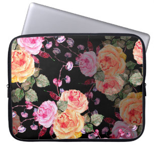 Housse Pour Ordinateur Portable Bouquet d'aquarelle fleurs avec haricot