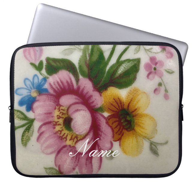 Housse Pour Ordinateur Portable Bouquet floral de la coupe de thé (Devant)