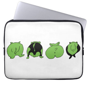 Housse Pour Ordinateur Portable Boutons de hamster vert