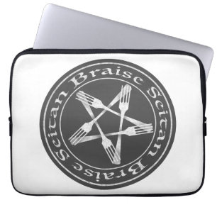 Housse Pour Ordinateur Portable Braise Seitan Vegan Pentagram (light version)