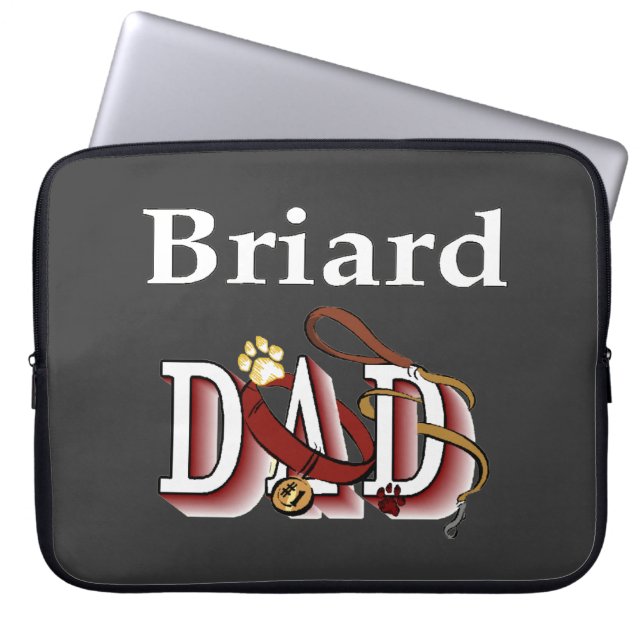 Housse Pour Ordinateur Portable Briard papa (Devant)