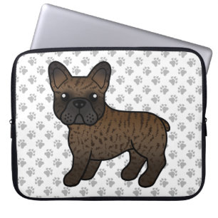 Housse Pour Ordinateur Portable Brindle French Bulldog mignon chien de dessin