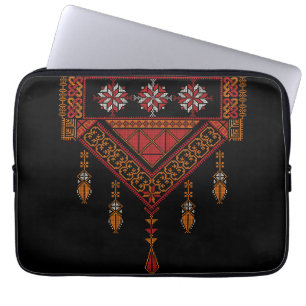 Housse Pour Ordinateur Portable Broderie palestinienne de Tatreez   Art palestine