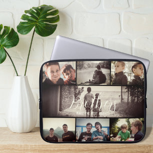 Housse Pour Ordinateur Portable Brother moderne Meilleurs amis Dark Photo Collage