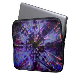 Housse Pour Ordinateur Portable Brûlé texture rugueuse violet foncé à violet taché