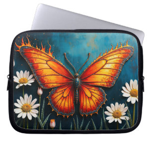 Housse Pour Ordinateur Portable Brûler papillon brillant monarque ailes art