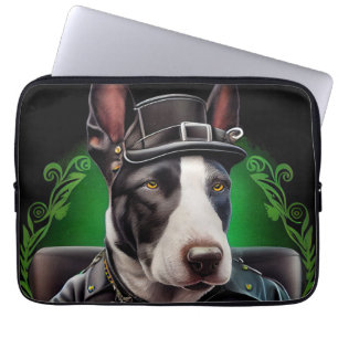 Housse Pour Ordinateur Portable Bull Terrier Chien Conduite Vélo St. Patrick's Day