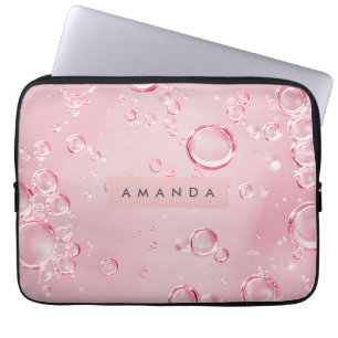 Housse Pour Ordinateur Portable Bulle rose élégante personnalisée esthétique