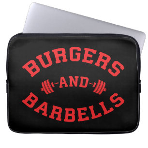 Housse Pour Ordinateur Portable Burgers et Barbells - Motivation de l'entraînement