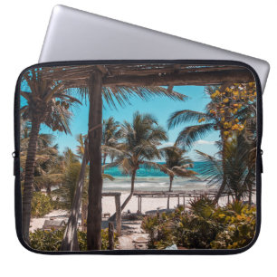 Housse Pour Ordinateur Portable Cabine de Nipa sous les cocotiers