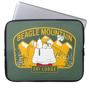 Housse Pour Ordinateur Portable cacahuètes Beagle Mountain Ski Lodge