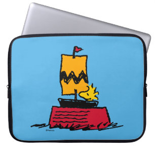 Housse Pour Ordinateur Portable cacahuètes Woodstock Snoopy Plat Bateau à voile