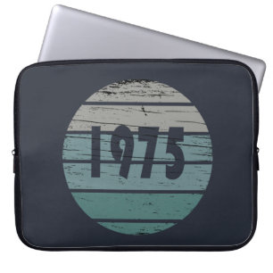 Housse Pour Ordinateur Portable cadeau d'anniversaire vintage né en 1975