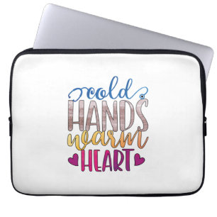Housse Pour Ordinateur Portable Cadeau infirmière Coeur chaud des mains froides