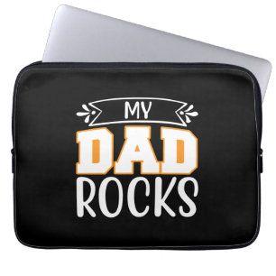 Housse Pour Ordinateur Portable Cadeaux papa Mon père Rocks