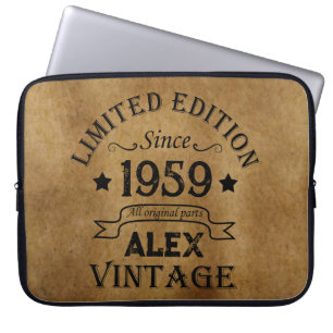 Housse Pour Ordinateur Portable Cadeaux personnalisés vintages 65e anniversaire
