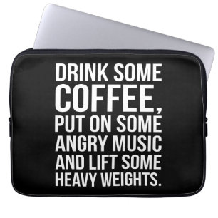Housse Pour Ordinateur Portable Café, Musique en colère, Poids lourds - Entraîneme