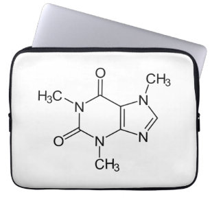 Housse Pour Ordinateur Portable Caféine Molécule Chimie Café Atomes