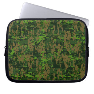 Housse Pour Ordinateur Portable Camouflage numérique à pixels de style Woodland