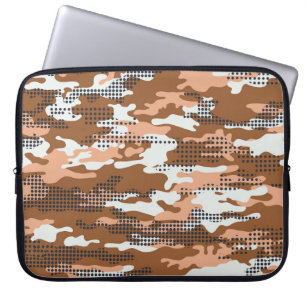 Housse Pour Ordinateur Portable Camouflage Polka Dot : Abstrait sans fil.