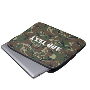 Housse Pour Ordinateur Portable Camouflage vert de la forêt britannique 95