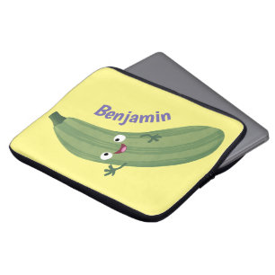 Housse Pour Ordinateur Portable Caricature joyeux de courgettes mignonnes