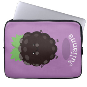 Housse Pour Ordinateur Portable Caricature mignonne de mûre mauve de mûre mûre mau