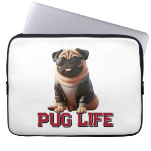 Housse Pour Ordinateur Portable Carlin Life mignon chien Carlin