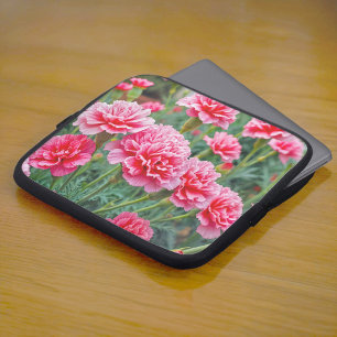 Housse pour ordinateur portable Carnations roses
