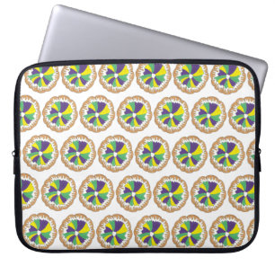 Housse Pour Ordinateur Portable Carnaval King Cake New Orleans NOLA Mardi Gras