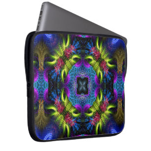 Housse Pour Ordinateur Portable Carnet de notes d'art magique de mandala fractal