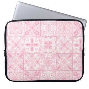 Housse Pour Ordinateur Portable Carreaux ornés en rose