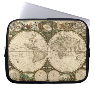 Housse Pour Ordinateur Portable Carte 1660 du monde d'antiquité par Frederick de