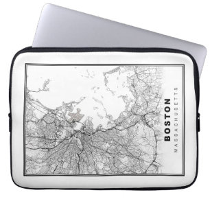 Housse Pour Ordinateur Portable Carte de Boston