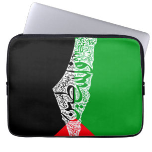 Housse Pour Ordinateur Portable Carte de la Palestine libre et drapeau du Canada (