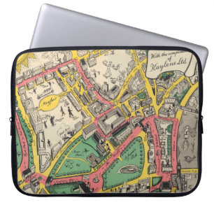 Housse Pour Ordinateur Portable Carte de la route du couronnement, Londres, Anglet
