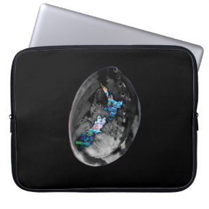 HOUSSE POUR ORDINATEUR PORTABLE CARTE DE NOUVELLE-ZÉLANDE KIWI PAUA