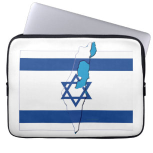 Housse Pour Ordinateur Portable Carte du drapeau ISRAEL Ordinateur patriotique