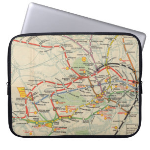Housse Pour Ordinateur Portable Carte du métro de Londres