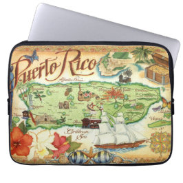 Housse Pour Ordinateur Portable Carte Porto Rico