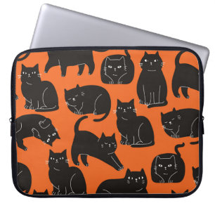 Housse Pour Ordinateur Portable Cartoon Chats Motif tiré à la main
