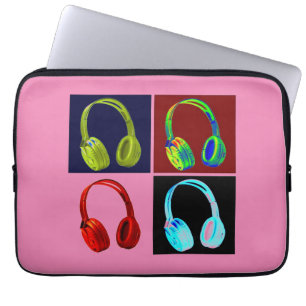 Housse Pour Ordinateur Portable Casque Pop Art